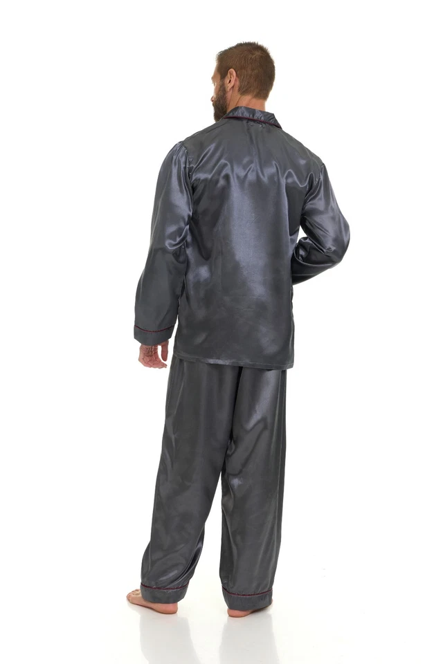 Mens Silk Satin Pajamas -PJ Set Top and Bottom ''5 DAY DELIVERY - USA Seller'' - Image 4 of 4