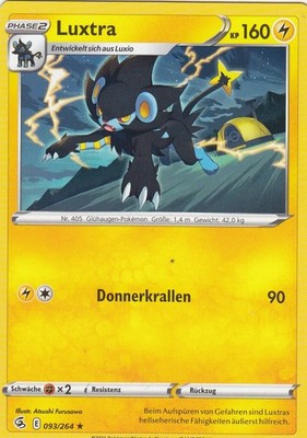 Luxtra 093/264 Fusions Angriff Pokemon Karte Deutsch