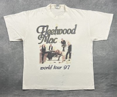 Vintage Fleetwood Mac World Tour 1997 Men's White T-Shirt Size XL