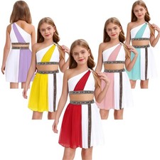 Kids Girls Costume Crop Top Set Performance Outfit With Skirt Dress Up Themed