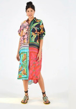 Farm Rio Dress Size: SMALL Scarf Mix Shirt Dress New with Tags!