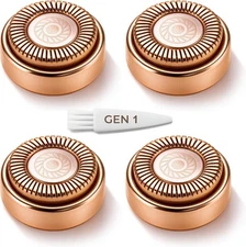 Flawless Facial Hair Remover Heads GEN1- 4PCS Gold Replacement Blades Compatible