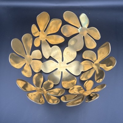 Ikea Stockholm Brass Gold Tone Metal Flower Bowl by Monika Mulder