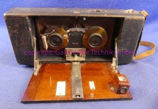 Weno Blair Camera Co. Rochester NY Stereokamera alt antik Samlg. Münster 1804