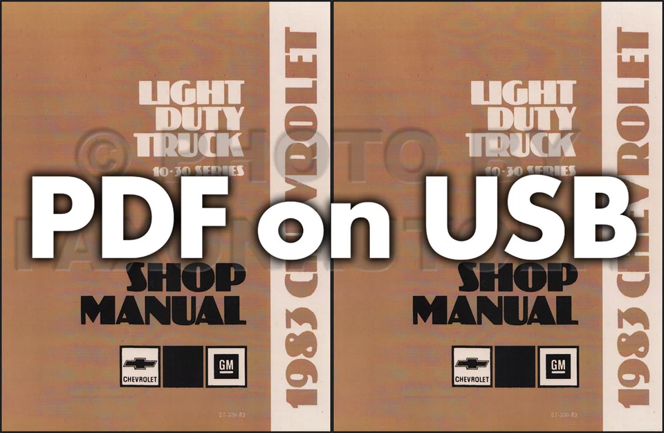 Chevy Truck Shop 1982-1983 manual USB camioneta pickup van Blazer servicio de reparación suburbano Foto 2 de 4