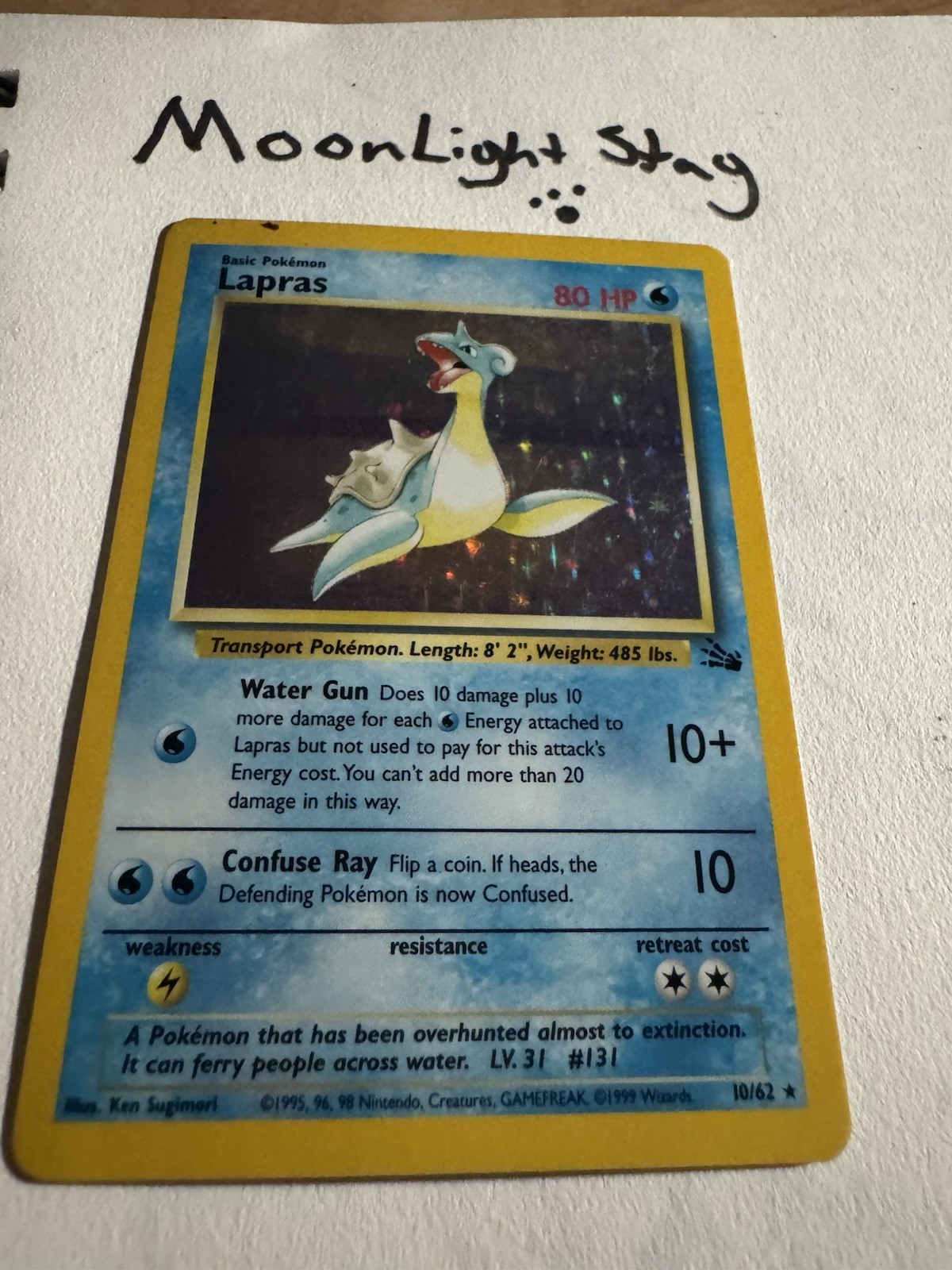 Lapras 10/62 Fossil Holo