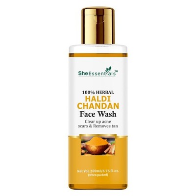 She Essentials Haldi Chandan Gesichtswaschmittel Zur Hautaufhellung 200ml