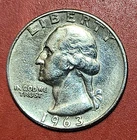 1963 Philadelphia Mint Silver Washington Quarter