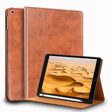 for Ipad Case 10.2-inch 9th/8th/7th Gen Genuine Leather Cover Protective Shel...