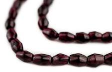 Bicone Garnet Beads 4-6mm Purple Gemstone 17 Inch Strand
