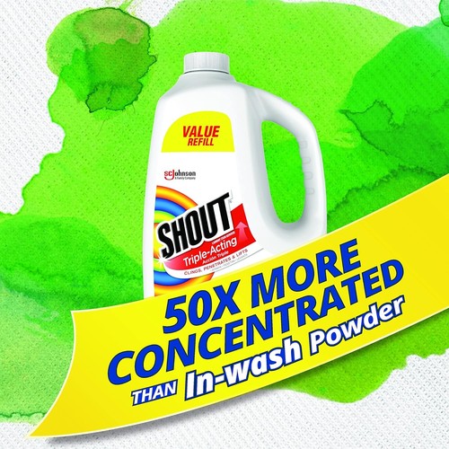 Shout Active Enzyme Laundry Stain Remover Spray, Triple-Acting, Penetrates 60oz - Picture 4 of 8