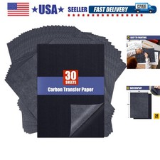 Carbon Paper for Tracing Transfer-Paper Pad, 30 Pcs Black Graphite Copy Paper...