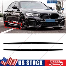 For BMW G30 530i 540i & F90 M5 Sedan 2017-2023 MP Style Side Skirts Gloss Black