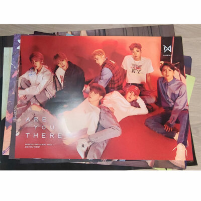 Monsta X 2nd Album Are You There unfolded poster hard case