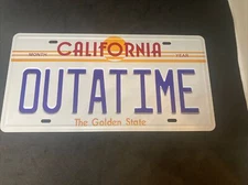 Back to the Future 2 Delorean Replica Movie Prop California License Plate