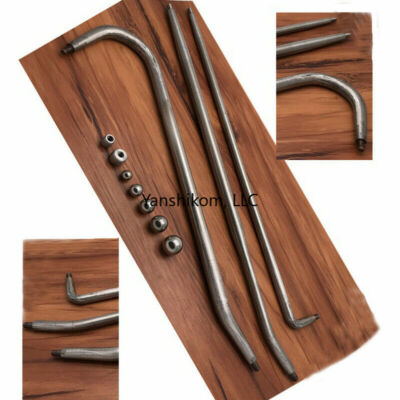 3 kinds of dent rod set with 7 balls for Sax nek and small bore instruments US