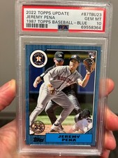2022 Topps Update 1987 35th Blue Border SP Jeremy Peña Rookie Astros PSA 10
