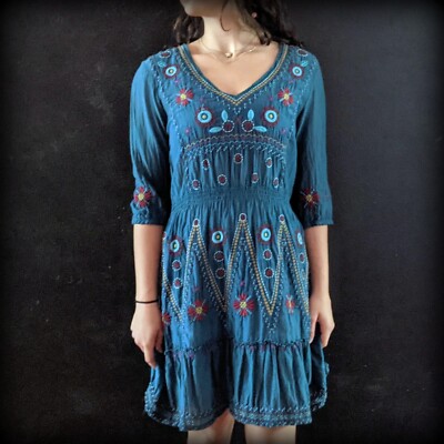 turquoise embroidered dress Sweetheart Tea-Length Dress – Monique Lhuillier main image 1