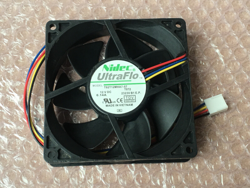 NIDEC T92T12MhA7-57 12V 0.14A 9025 4-pin chassis CPU cooling fan