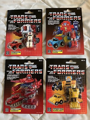 Transformers G1 reissue mini bots lot Bumblebee Swerve Gears and Warpath NIB