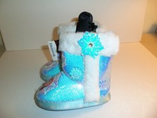 Disney Frozen 2 Toddler Girls Sequin Bootie Slipper Size 5-6 NEW