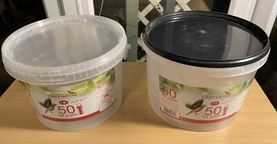 2 Kunststoffbehälter mit 1 mit Griff beide Deckel - gebraucht - keine Lebensmittelqualität 4kg