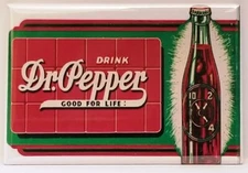 Dr. Pepper MAGNET 2" x 3" Refrigerator Soda Pop Vintage Retro Sign Ad Vers 1