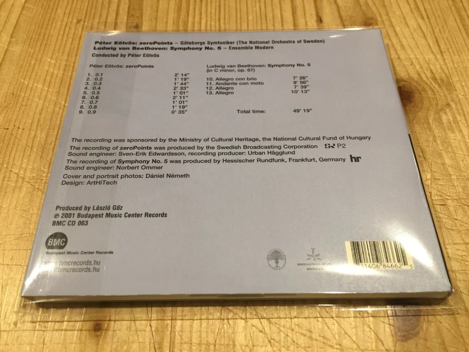 Signed by PETER EÖTVÖS Eötvös Zero Points Beethoven Symphony No.5 BMC CD EOTVOS - Bild 2 von 2