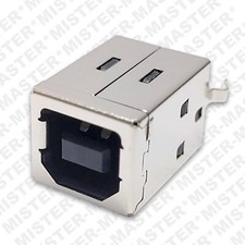 CONNETTORE USB 2.0 TIPO B 4 PIN 180° PRESA FEMMINA USB TYPE-B A SALDARE