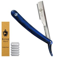 10 BLADES + BARBER CUT THROAT SHAVETTE STRAIGHT EDGE SHAVING RAZOR EXPOSED BLADE
