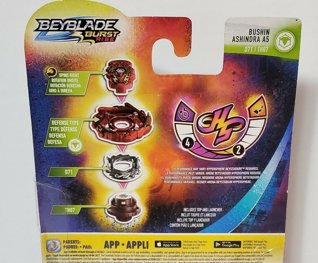 Beyblade Burst Rise - Lançador Hypersphere - Bushin Ashindra