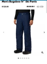 Columbia Men’s Bugaboo IV Ski Pants Size XL Navy