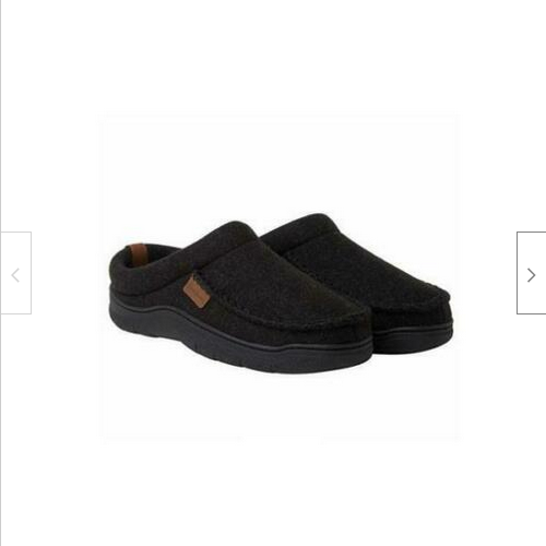 SAOLA Pantofole Dearfoam Da Uomo MicrowoolSlip On Suola Memory Foam (NERO SMALL 7 8) NUOVE