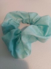 Handmade Green Teal, Hair Scrunchie