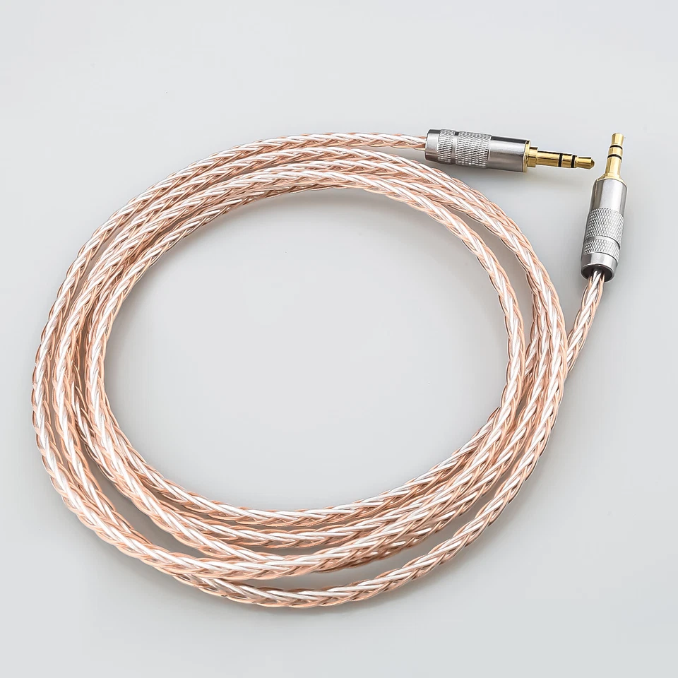 8 Cores 7N OCC Silver Plated 3.5mm to 3.5mm Plug Upgrade Stereo Headphone Cable - Image 3 of 4