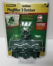 STANLEY Heavy Duty Outdoor PLUGMAX 3-Outlet Adapter Christmas Holiday Lights NEW