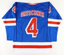 Ron Greschner Signed New York Rangers Jersey Inscribed 