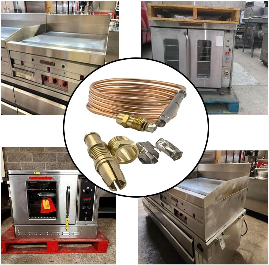 5PC For Robertshaw Thermocouple 60'' 1980-060 Snap Fit Universal (51-1459) 30 MV