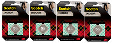 Scotch Mounting Squares White 16 Squares Double Sided 111S 4 Pack