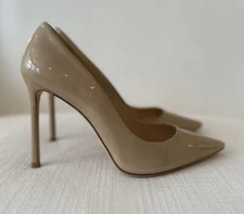 Jimmy Choo Romy 100 Nude Patent Leather Heels Size 40 NEW WITH BOX £650