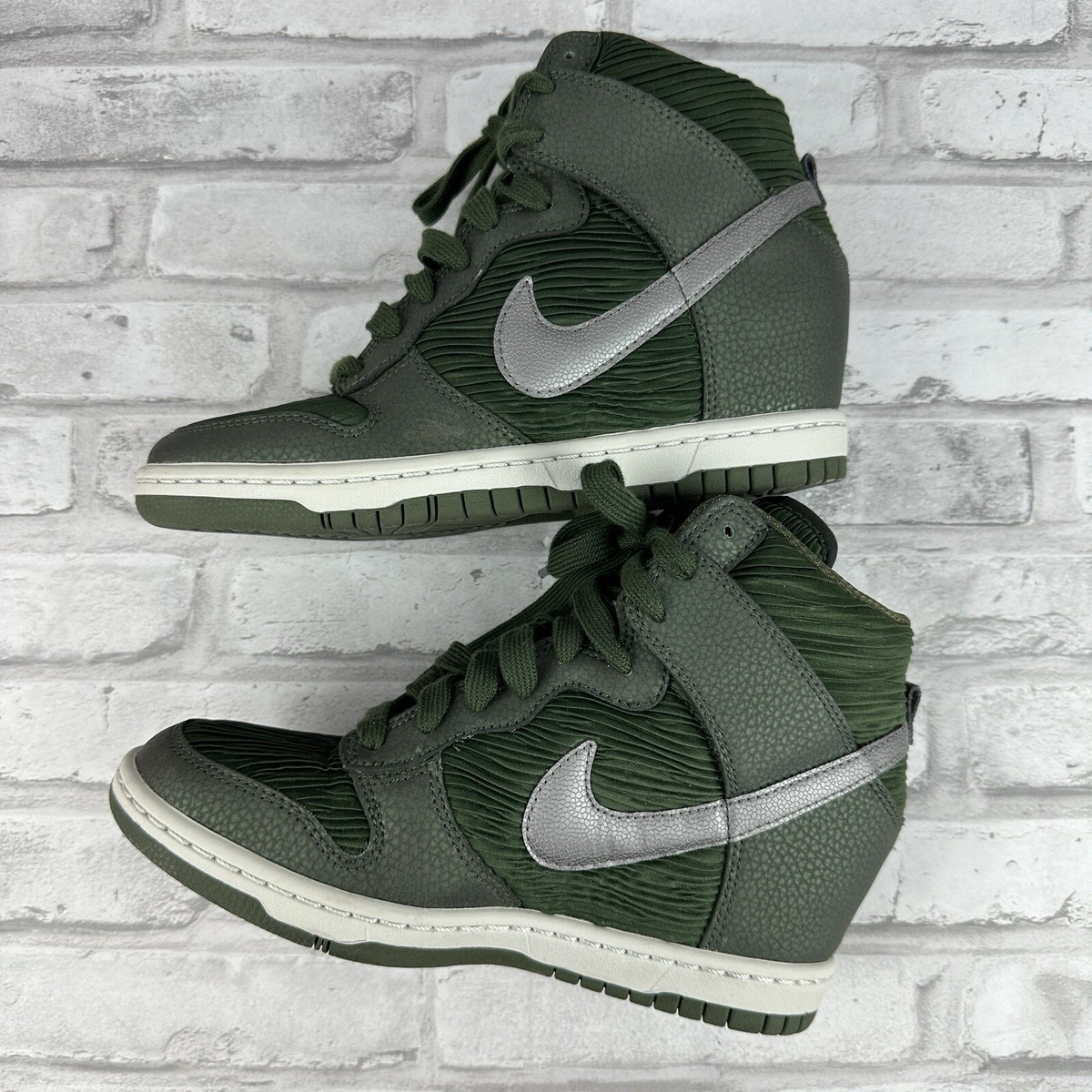 Nike Dunk Sky Hi Hidden Wedge Heel Carbon Green Silver High