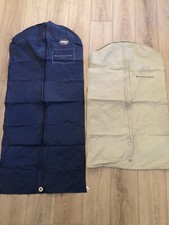 Burberry London Navy Blue  Tan Garment Storage Dust Travel Bags Lot Of 2 Vtg
