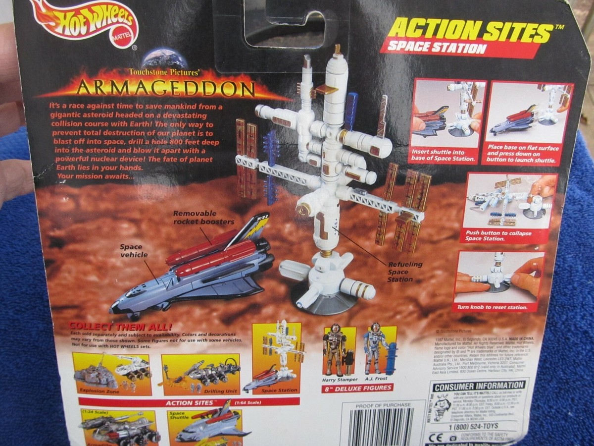 Hot WHeeLsアルマゲドン　ARMAGEDDON　スペースシャトル　マテル HOT WHEELS ARMAGEDDON ACTION SITES SPACE STATION 1997 MATTEL