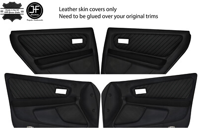 BLACK STITCH 2X FRONT+REAR DOOR CARD TRIM COVERS FOR TOYOTA JZX