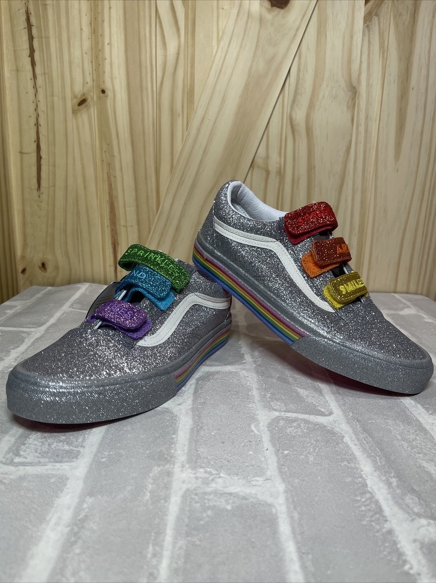 Vans Old Skool Rainbow Glitter Sneakers VANS Stacked Old Skool - Main Image