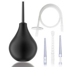Enema Bulb Douche Kit with 5 Replaceable Nozzles 7.6 oz Special CleanEnema fo...