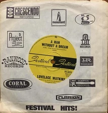 Lovelace Watkins - Gone Away / A Man Without A Dream 1969 Soul Funk Festival 45