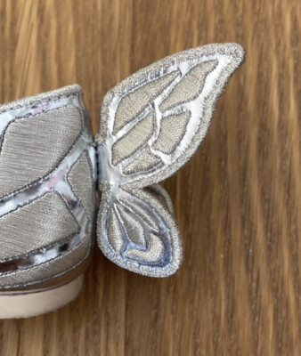 Sophia Webster Mini Chiara Butterfly Silver Ballerina Shoes