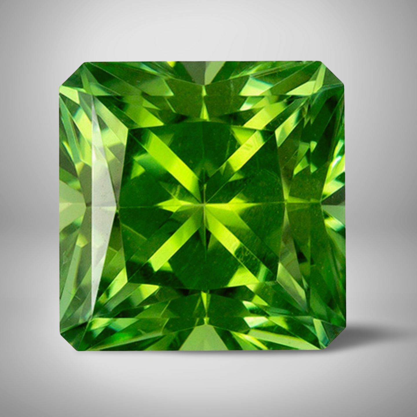 Green Tourmaline Asscher Cut 7mm 1.30ct AAA+ Jewelry Gemstone