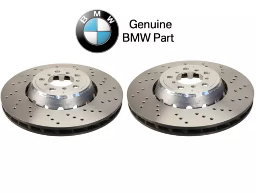 FOR BMW M2 M3 M4 FRONT GENUINE PERFORMANCE DRILLED OEM BRAKE DISCS PAIR 380mm - Picture 1 of 8